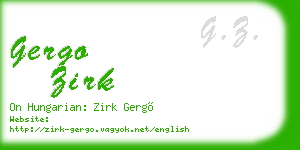 gergo zirk business card